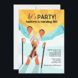 Convite Cruzado Skis<br><div class="desc">Um convite marcante e tema do inverno com um par de esquis cruzados contra picos de neve com ascensão, sol ouro.Concebida por Freepik (). () O cartão é fácil de personalizar com seu texto, fonte, cor da fonte e escolha de seis tipos de papel.() Não exatamente o que você está...</div>