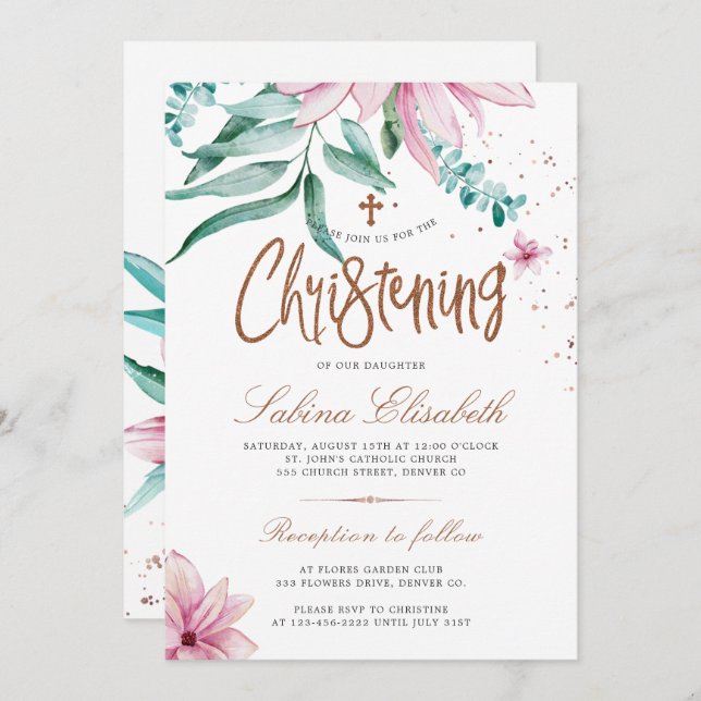 Convite Cruzamento de cor-de-água herdada (Frente/Verso)