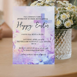 Convite Cruzamento de extremidade simples no Felz pascoa d