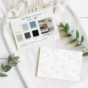 Convite Cruzamento na placa de paleta de cores do Chá de f