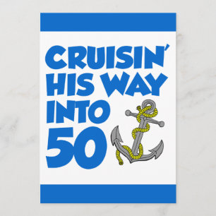 Convite Cruzando sua maneira em 50 convide