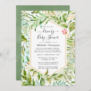 Convite Crystal Greenery Drive by Bridal ou Chá de fraldas