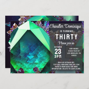 Convite Crystal Jewel Green Emerald Gemstone May Birday