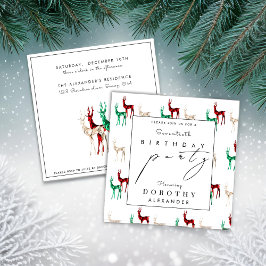 Convite Crystal Reindet QUALQUER Aniversário De Inverno