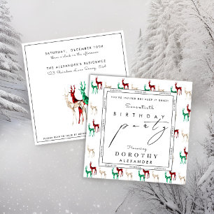Convite Crystal Reindet QUALQUER Surpresa de inverno Anive