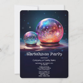 Convite Crystal Snowballs Holiday Party Invitation