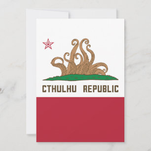 Convite Cthulhu República da Califórnia Flag Lovecraft