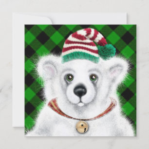 Convite Cubo de urso polar, Papai noel