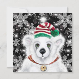 Convite Cubo de urso polar, Papai noel