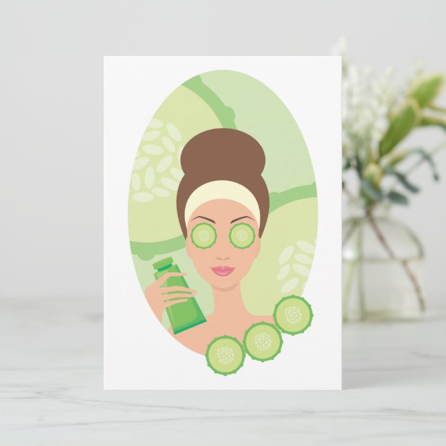 Convite Cucumber Facial (Em pé/Frente)