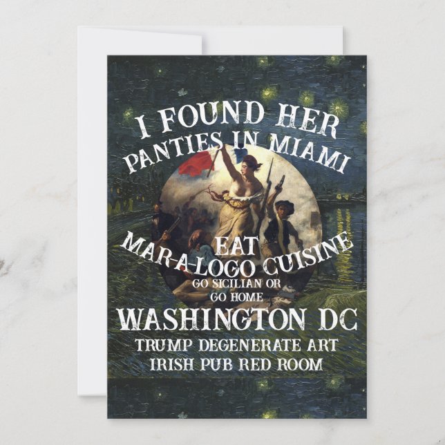 Convite Cuecas Trump Miami Igreja Católica Branco (Frente)