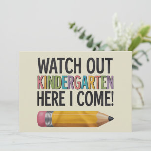 Convite Cuidado Com O Jardim De Infância Aqui Eu Volto Par