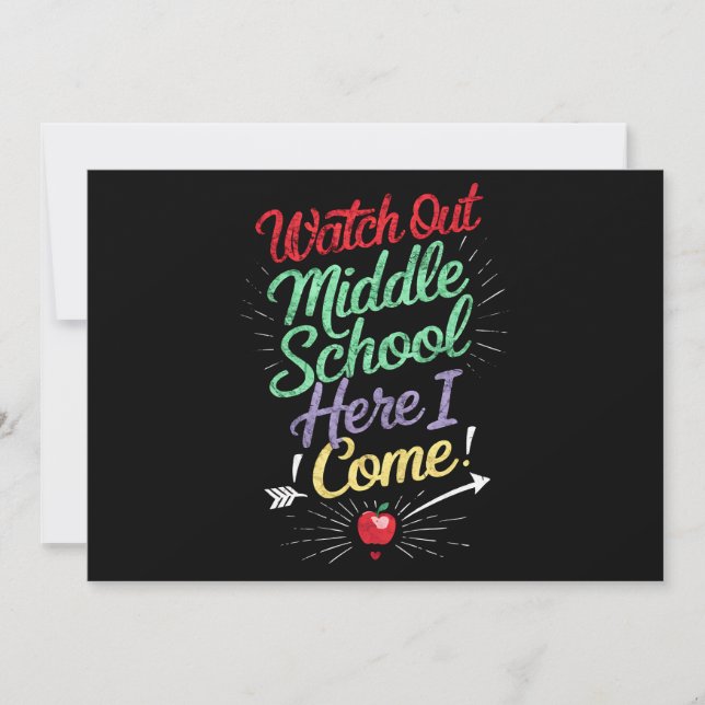 Convite Cuidado Escola de Ensino Médio Aqui Eu Vou Escola (Frente)