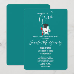 Convite Cuidado Odontológico Dente Feliz com Formatura da 