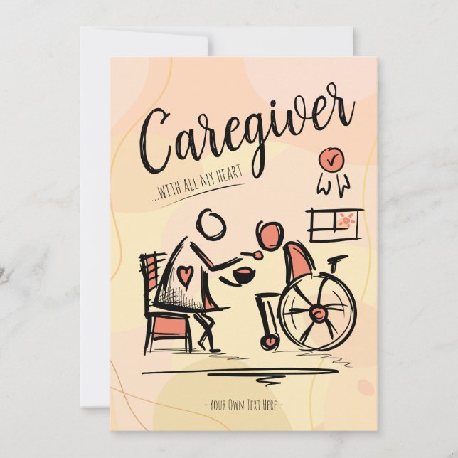 Convite Cuidador... Com Todo O Meu Coração. Presente (Frente)