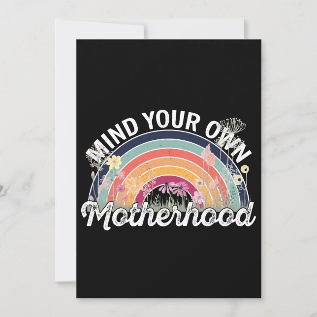 Convite Cuide da sua própria maternidade, presentes no Dia (Frente)