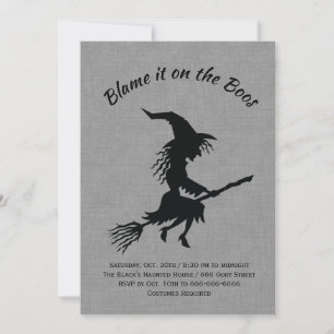 Convite Culpe-o no Partido Boos Linen Halloween