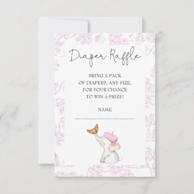 Convite Cumprimento Bebê Romântica Francesa Sorteio de Fra (Frente)