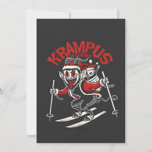 Convite Cumprimentos de Natal do Diabo do Natal Krampus