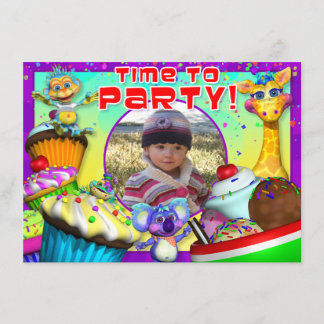 Convite Cupcake Birthday Convida com "The GiggleBellies"