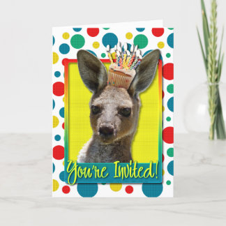 Convite Cupcake de aniversário - Kangaroo