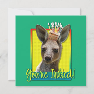 Convite Cupcake de aniversário - Kangaroo