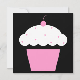 Convite cupcake de cereja