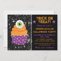 Cupcake de Halloween de Olhinho Bonito Festa Infan