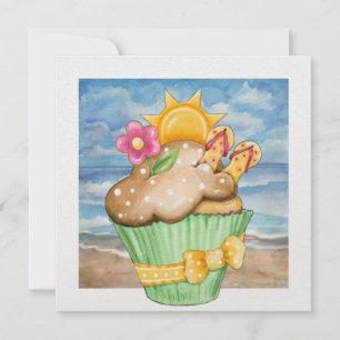 Convite Cupcake de praia! - SRF