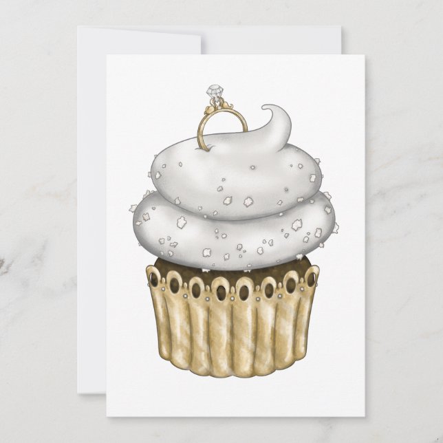 Convite Cupcake Doce Engajamento (Frente)