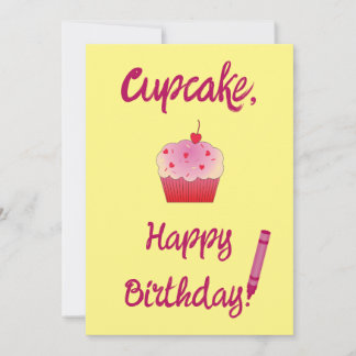 Convite Cupcake, Feliz Aniversário!