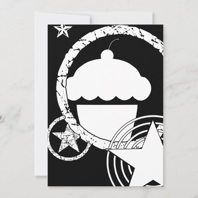 Convite cupcake punk (Frente)