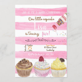 Convite Cupcakes Birthday Invitation, Cupcakes Invitation
