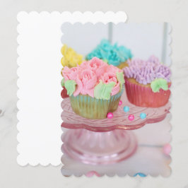 Convite Cupcakes doces de torta servem o destino do Yum De