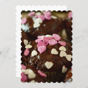 Convite Cupcakes doces de torta servem o destino do Yum De