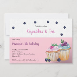 Convite Cupcakes E A Peça De Aniversário Do Chá