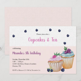 Convite Cupcakes E A Peça De Aniversário Do Chá
