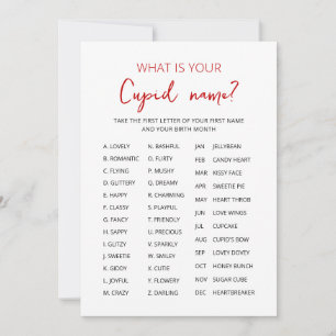 Convite Cupid Name Game Party