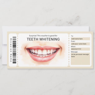 Convite Cupom de Dentista, Certificado de Presente de Bran