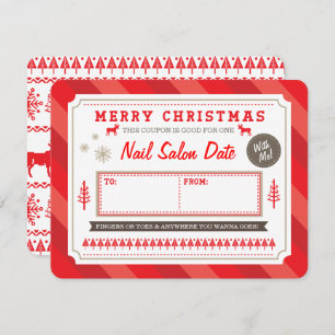 Convite Cupom de Presente de Feriado Personalizado por Imp