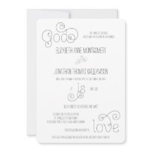 Curly Script Deus é Amor Casamento Cristão