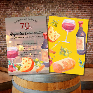 Convite Curso de Degustação de Vinho e Queijo Espanhol Ele