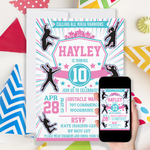 Convite Curso de Obstáculo à Festa de aniversario de menin