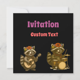 Convite Curtum Musical Jogando Violão e Tambor