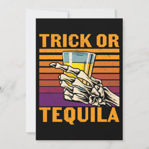 Convite Custo De Halloween De Adultos Com Truque Ou Tequil