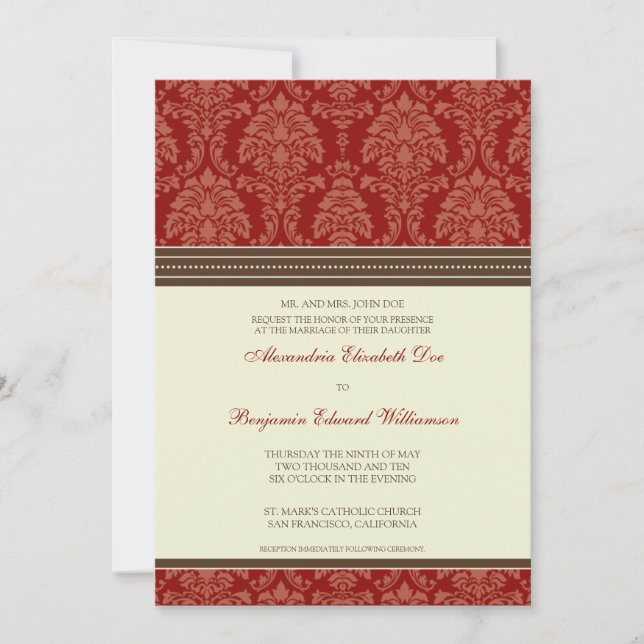 :: convite custom_christy 5x7 do casamento (Frente)