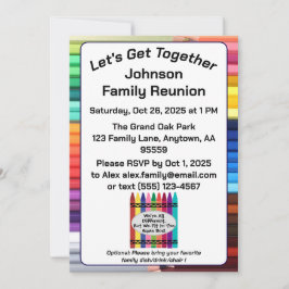 Convite Custom Family Reunion Invitation Card Digital