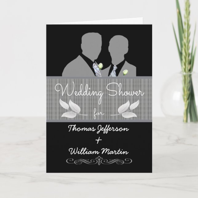 Convite Custom Gay Wedding Shower Invitation (Frente)