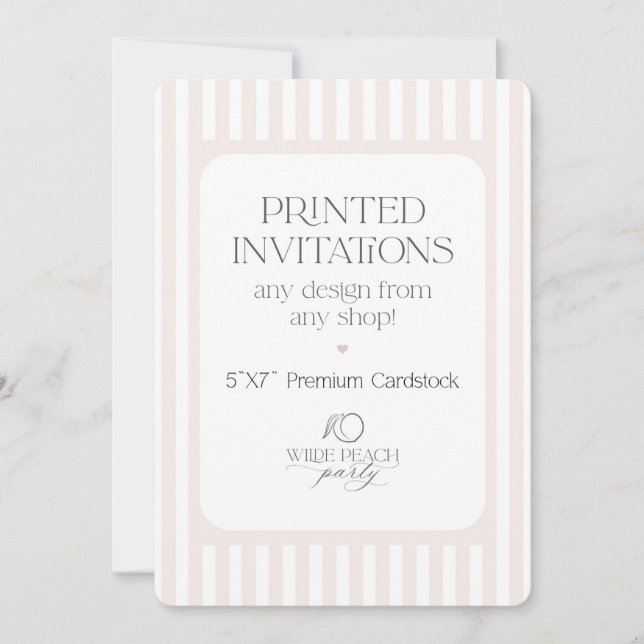 Convite Custom Invitations - Wilde Peach Party (Frente)
