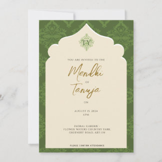 Convite Custom Mendhi Invitation | Henna Night